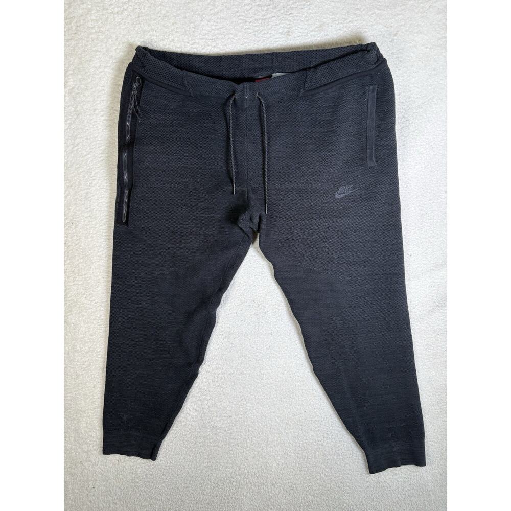Nike Sweatpants Mens Size 2XL Tech Knit Libero Joggers Drawstring Black READ